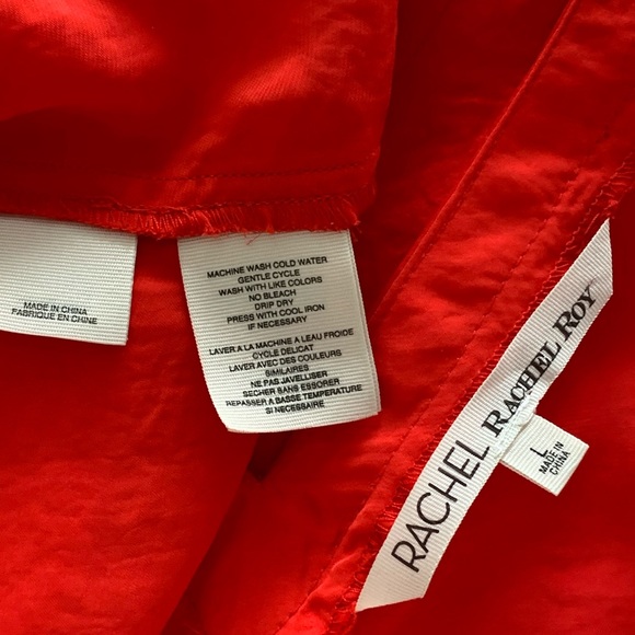 RACHEL Rachel Roy Red V neck cold shoulder Large - Picture 6 of 7